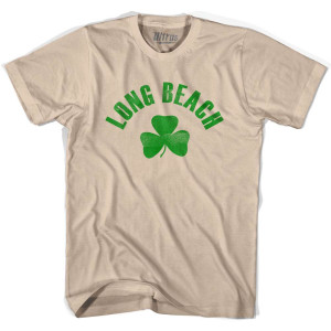 Long Beach Shamrock Cotton T-Shirt - Creme Long Beach Shamrock Cotton T-Shirt - Creme