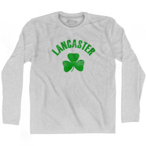 Lancaster Shamrock Cotton Long Sleeve T-Shirt - Grey Heather
