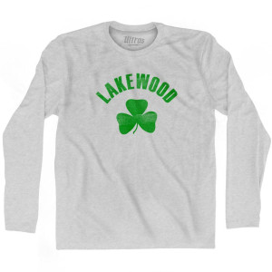Lakewood Shamrock Cotton Long Sleeve T-Shirt - Grey Heather