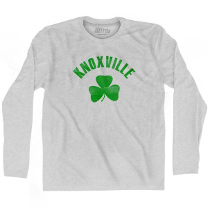 Knoxville Shamrock Cotton Long Sleeve T-Shirt - Grey Heather