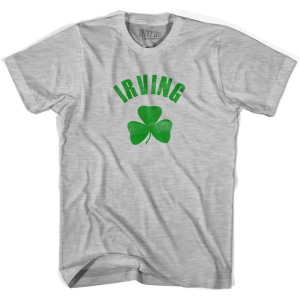 Irving Shamrock Womens Cotton T-Shirt - Grey Heather Irving Shamrock Womens Cotton T-Shirt - Grey Heather