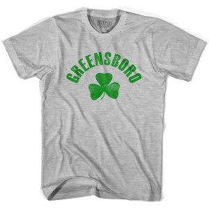 Greensboro Shamrock Womens Cotton T-Shirt - Grey Heather