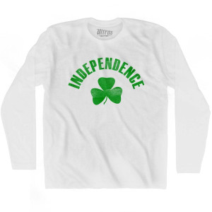 Independence Shamrock Cotton Long Sleeve T-shirt - White