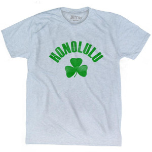 Honolulu Shamrock Tri-Blend T-Shirt - Athletic White