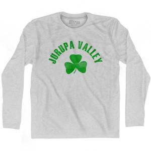 Jurupa Valley Shamrock Cotton Long Sleeve T-Shirt - Grey Heather