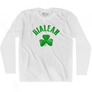 Hialeah Shamrock Cotton Long Sleeve T-shirt - White
