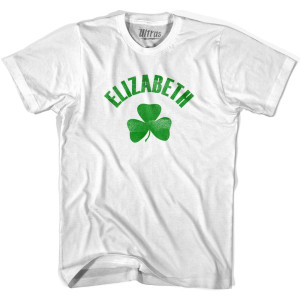 Elizabeth Shamrock Womens Cotton T-shirt - White