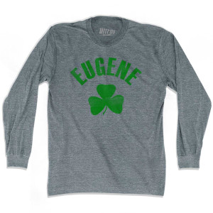 Eugene Shamrock Tri-Blend Long Sleeve T-shirt - Athletic Grey