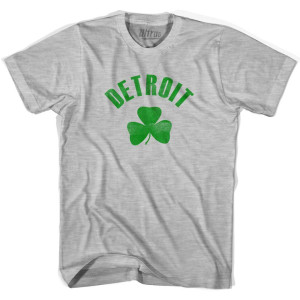Detroit Shamrock Youth Cotton T-Shirt - Grey Heather