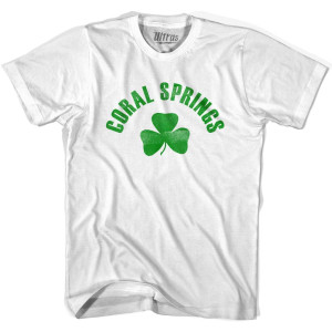 Coral Springs Shamrock Youth Cotton T-shirt - White Coral Springs Shamrock Youth Cotton T-shirt - White