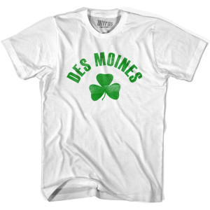 Des Moines Shamrock Cotton T-shirt - White