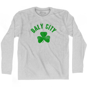 Daly Shamrock Cotton Long Sleeve T-Shirt - Grey Heather