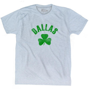 Dallas Shamrock Tri-Blend T-Shirt - Athletic White