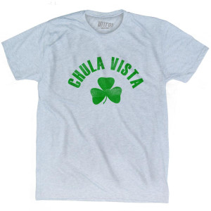 Chula Vista Shamrock Tri-Blend T-Shirt - Athletic White