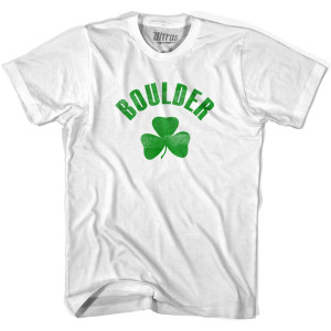 Boulder Shamrock Youth Cotton T-shirt - White