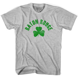 Baton Rouge Shamrock Womens Cotton T-Shirt - Grey Heather