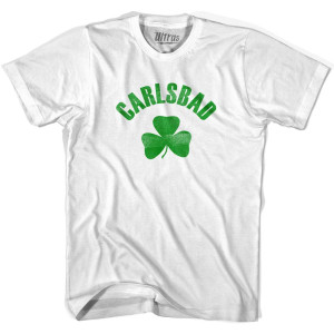 Carlsbad Shamrock Womens Cotton T-shirt - White