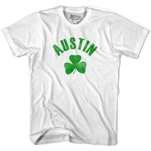 Austin Shamrock Womens Cotton T-shirt - White