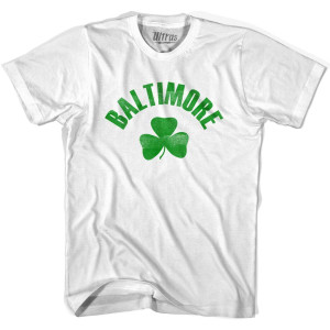 Baltimore Shamrock Youth Cotton T-shirt - White
