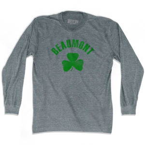 Beaumont Shamrock Tri-Blend Long Sleeve T-shirt - Athletic Grey