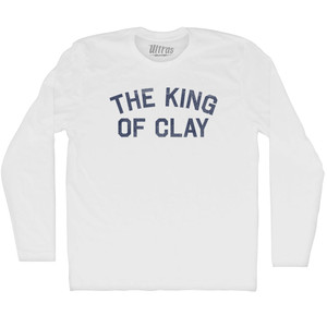 The King of Clay Adult Cotton Long Sleeve T-shirt - White