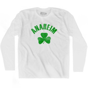 Anaheim Shamrock Cotton Long Sleeve T-shirt - White