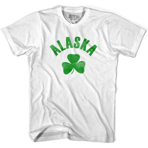 Alaska State Shamrock Youth Cotton T-shirt - White Alaska State Shamrock Youth Cotton T-shirt - White