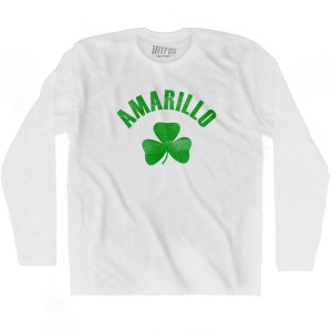 Amarillo Shamrock Cotton Long Sleeve T-shirt - White