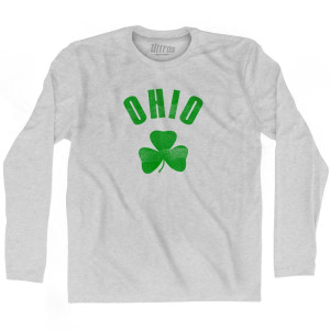 Ohio State Shamrock Cotton Long Sleeve T-Shirt - Grey Heather Ohio State Shamrock Cotton Long Sleeve T-Shirt - Grey Heather