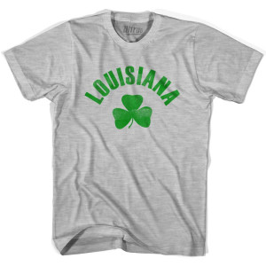 Louisiana State Shamrock Womens Cotton T-Shirt - Grey Heather Louisiana State Shamrock Womens Cotton T-Shirt - Grey Heather
