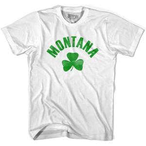 Montana State Shamrock Cotton T-shirt - White Montana State Shamrock Cotton T-shirt - White