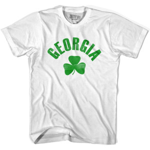 Georgia State Shamrock Cotton T-shirt - White Georgia State Shamrock Cotton T-shirt - White