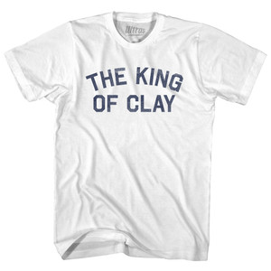 The King of Clay Adult Cotton T-shirt - White