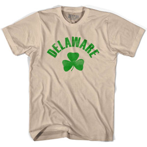 Delaware State Shamrock Cotton T-Shirt - Creme