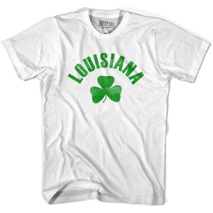 Louisiana State Shamrock Cotton T-shirt - White Louisiana State Shamrock Cotton T-shirt - White
