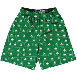 Tribe Macau Party Flags Lacrosse Shorts Made in USA - Green Tribe Macau Party Flags Lacrosse Shorts Made in USA - Green