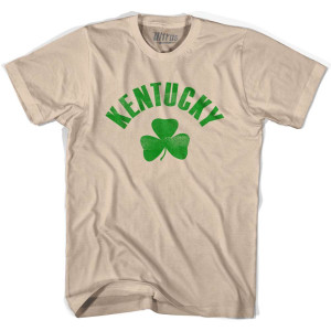Kentucky State Shamrock Cotton T-Shirt - Creme