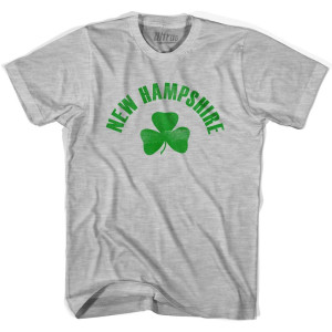 New Hampshire State Shamrock Cotton T-Shirt - Grey Heather New Hampshire State Shamrock Cotton T-Shirt - Grey Heather