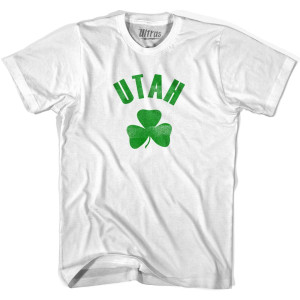 Utah State Shamrock Cotton T-shirt - White Utah State Shamrock Cotton T-shirt - White