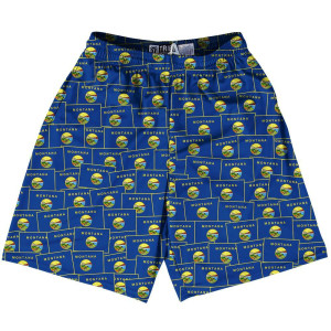 Tribe Montana State Party Flags Lacrosse Shorts Made in USA - Blue Tribe Montana State Party Flags Lacrosse Shorts Made in USA - Blue
