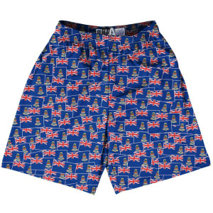 Tribe Cayman Islands Party Flags Lacrosse Shorts Made in USA - Blue Tribe Cayman Islands Party Flags Lacrosse Shorts Made in USA - Blue