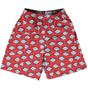 Tribe Arkansas State Party Flags Lacrosse Shorts Made in USA - Red Tribe Arkansas State Party Flags Lacrosse Shorts Made in USA - Red