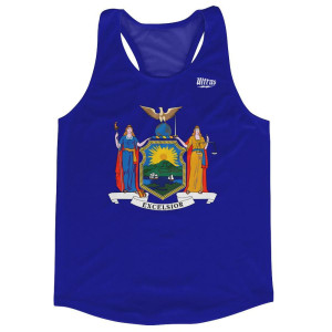 New York State Flag Running Tank Top Racerback Track and Cross Country Singlet Jersey Made in USA - Royal Blue New York State Flag Running Tank Top Racerback Track and Cross Country Singlet Jersey Made in USA - Royal Blue