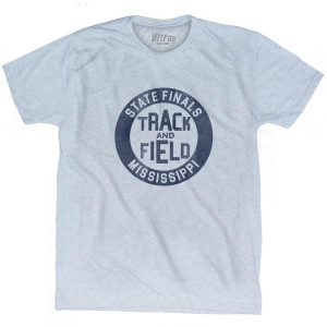 Mississippi State Finals Track and Field Adult Tri-Blend T-Shirt - Athletic White Mississippi State Finals Track and Field Adult Tri-Blend T-Shirt - Athletic White