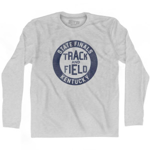 Kentucky State Finals Track and Field Adult Cotton Long Sleeve T-Shirt - Grey Heather Kentucky State Finals Track and Field Adult Cotton Long Sleeve T-Shirt - Grey Heather