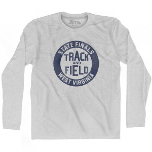 West Virginia State Finals Track and Field Adult Cotton Long Sleeve T-Shirt - Grey Heather West Virginia State Finals Track and Field Adult Cotton Long Sleeve T-Shirt - Grey Heather