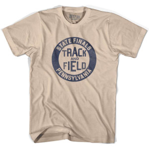 Pennsylvania State Finals Track and Field Adult Cotton T-Shirt - Creme Pennsylvania State Finals Track and Field Adult Cotton T-Shirt - Creme