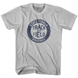 Virginia State Finals Track and Field Adult Cotton T-Shirt - Cool Grey Virginia State Finals Track and Field Adult Cotton T-Shirt - Cool Grey