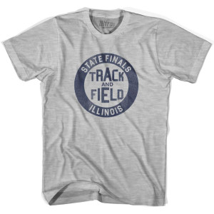 Illinois State Finals Track and Field Adult Cotton T-Shirt - Grey Heather Illinois State Finals Track and Field Adult Cotton T-Shirt - Grey Heather