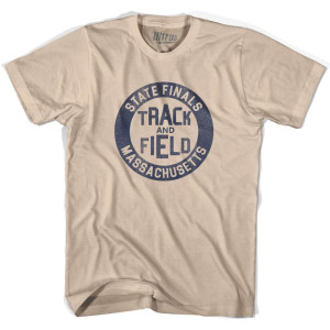 Massachusetts State Finals Track and Field Adult Cotton T-Shirt - Creme Massachusetts State Finals Track and Field Adult Cotton T-Shirt - Creme